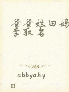 爸爸姓田妈妈姓李取名封面