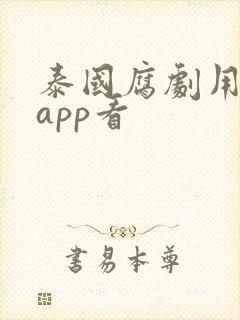 泰国腐剧用什么app看