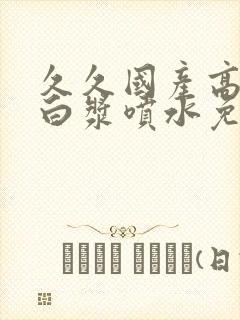 久久国产高潮流白浆喷水免费视频