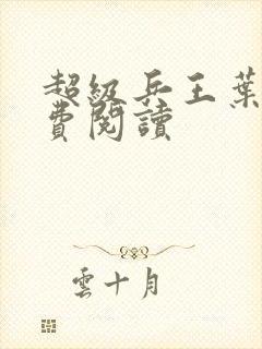 超级兵王叶谦免费阅读