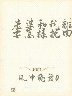 老婆和我离婚我要怎样挽回婚姻