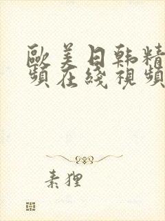 欧美日韩精品视频在线视频