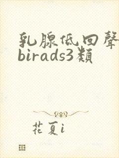 乳腺低回声结节birads3类