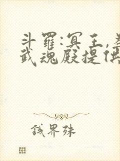 斗罗:冥王,为武魂殿提供神级武魂