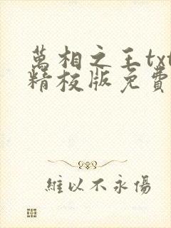 万相之王txt精校版免费阅读封面