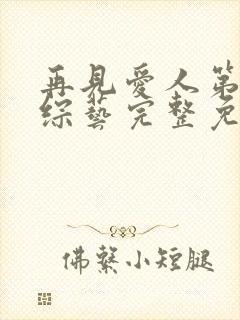 再见爱人第二季综艺完整免费封面