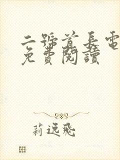 二号首长电子书免费阅读