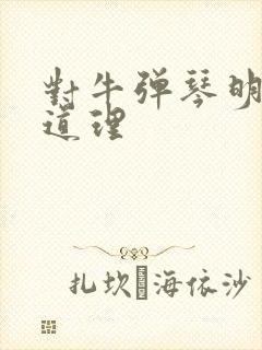 对牛弹琴明白的道理封面