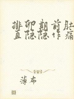 排卵期前肚子一直隐隐作痛