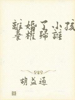 离婚了小孩的抚养权归谁