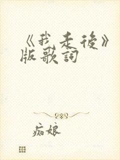 《我走后》完整版歌词