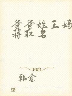 爸爸姓王妈妈姓蒋取名封面