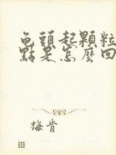 龟头起颗粒状点点是怎么回事