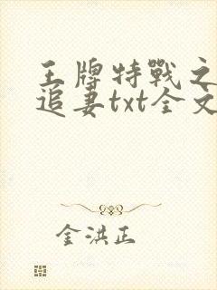 王牌特战之权少追妻txt全文下载