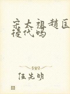 宋太祖赵匡胤有后代吗