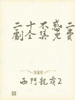 二十不惑二电视剧全集免费观看完整版