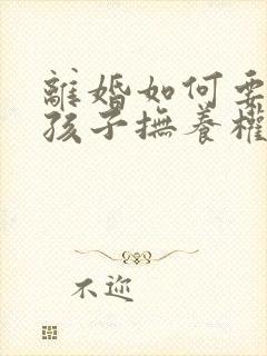 离婚如何要两个孩子抚养权