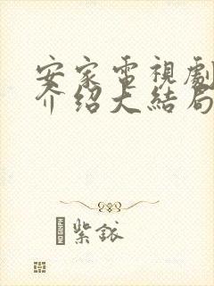 安家电视剧剧情介绍大结局