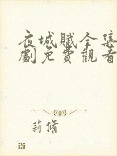 夜城赋全集电视剧免费观看封面