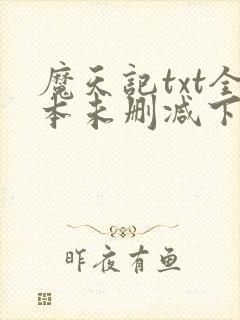 魔天记txt全本未删减下载
