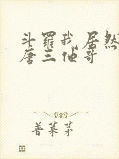 斗罗我居然成了唐三他哥