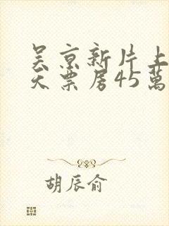 吴京新片上映4天票房45万