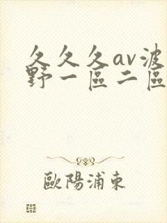 久久久av波多野一区二区