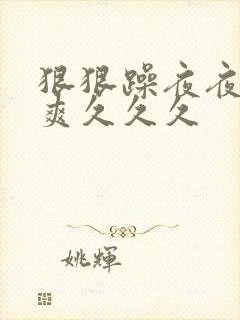 狠狠躁夜夜躁人爽久久久