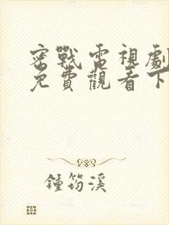 密战电视剧全集免费观看下载封面