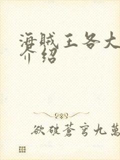 海贼王各大势力介绍封面