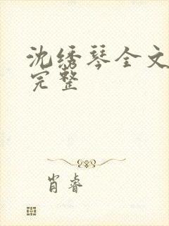 沈绣琴全文阅读完整