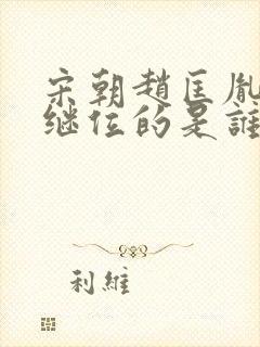 宋朝赵匡胤后代继位的是谁