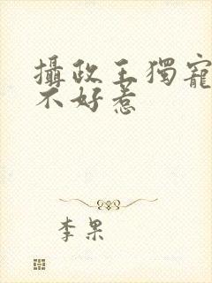 摄政王独宠医妃不好惹