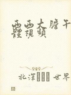 西西大胆午夜人体视频