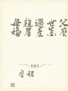 母亲过世父亲再婚房产怎么继承