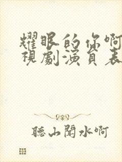 耀眼的你啊 电视剧演员表