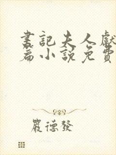 书记夫人献身长篇小说免费阅读全文