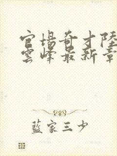 官场奇才陆羽刘云峰最新章节