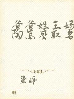 爸爸姓王妈妈姓陶怎么取名封面