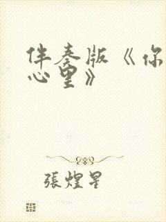 伴奏版《你在我心里》