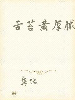 舌苔黄厚腻口苦