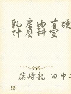 乳房内有硬块挂什么科室