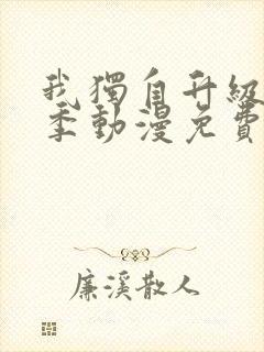 我独自升级第一季动漫免费完整版封面