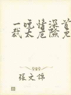 一晚情深首席总裁太危险免费阅读