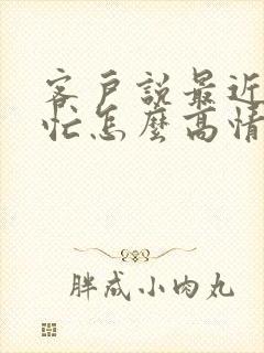 客户说最近有点忙怎么高情商回复