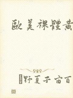 欧美裸体黄视频封面