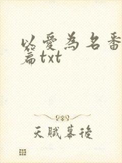 以爱为名番外全篇txt
