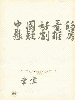 中国好看的破案悬疑剧推荐