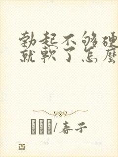 勃起不够硬一会就软了怎么办封面