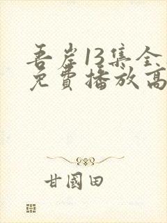 吾岸13集全集免费播放高清版